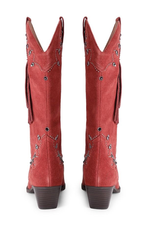 カートジェイガーロンドン レディース シューズ ブーツ・レインブーツ Kurt Geiger London Western Tassel Boot Medium Red レッド