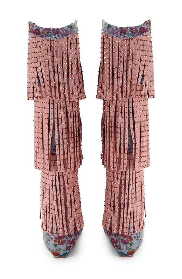 カートジェイガーロンドン レディース シューズ ブーツ・レインブーツ フラワー柄 スパンコール フリンジ フラワー Kurt Geiger London Floral Sequin Fringe We