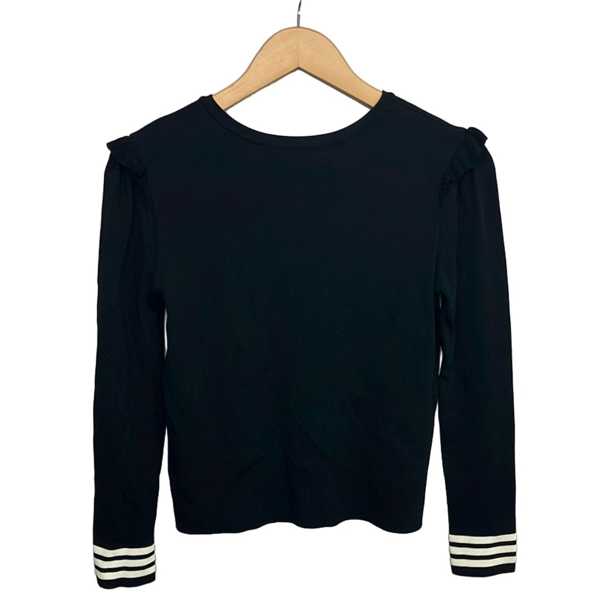BORDERS at BALCONY(ボーダーズアットバルコニー) カーディガン サイズ38 M レディース美品 - 黒×白 長袖/ドット柄 BORDERS at BALCONY(ボーダーズアットバルコニー) カーディガン サイズ38 M レディース美品 - 黒×白 長袖/ドット柄