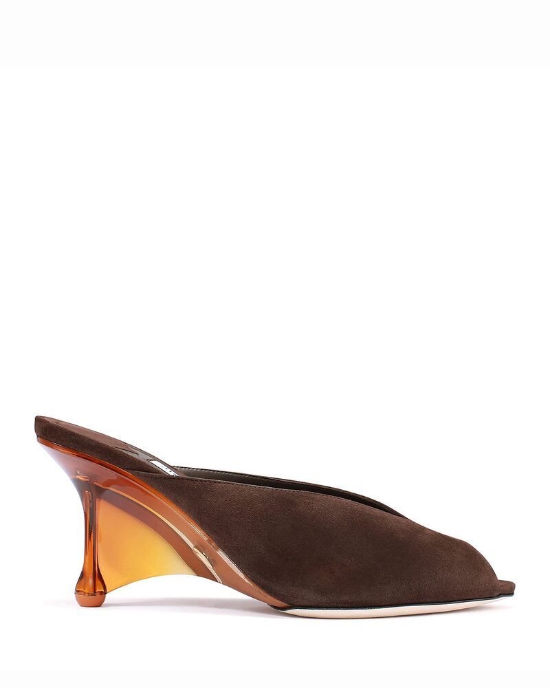 ジミーチュー レディース シューズ サンダル レース Jimmy Choo Womens Glace 80 Mules ChocolateAmber アンバー