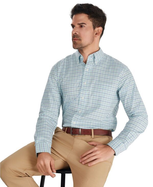 クラブルーム メンズ トップス シャツ Club Roomens Fashion Poplin Henry Shirt Macys Exclusivemerald エメラルド