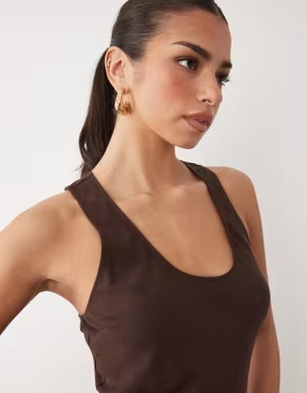 エイソス レディース トップス ワンピース マキシ ASOS DESIGN frill hemaxi dress in chocolate Brown ブラウン エイソス レディース トップス ワンピース マキシ ASOS DESIGN frill hemaxi dress in chocolate Brown ブラウン