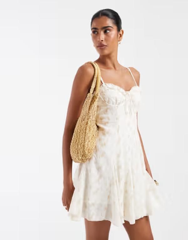 キスザスカイ レディース トップス ワンピース シフォン フラワー柄 ミニ フラワー Kiss The Sky Juliette frill godetextured chiffon floral m