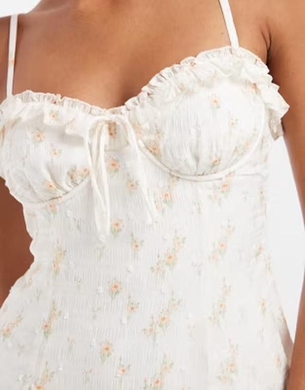 キスザスカイ レディース トップス ワンピース シフォン フラワー柄 ミニ フラワー Kiss The Sky Juliette frill godetextured chiffon floral m