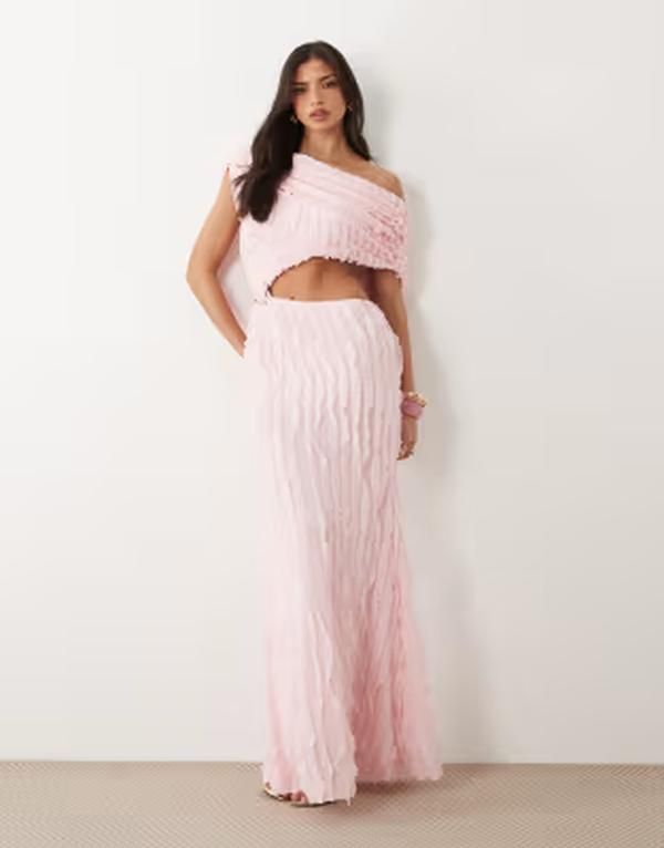 エイソス レディース トップス ワンピース カットアウト フリル マキシ ASOS DESIGN ruffled off the shoulder maxi dress with cut out de エイソス レディース トップス ワンピース カットアウト フリル マキシ ASOS DESIGN ruffled off the shoulder maxi dress with cut out de