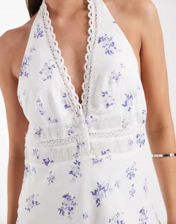 キスザスカイ レディース トップス ワンピース フラワー柄 プリント ミニ リネン フラワー Kiss The Sky Positano linen mix floral print mini dre