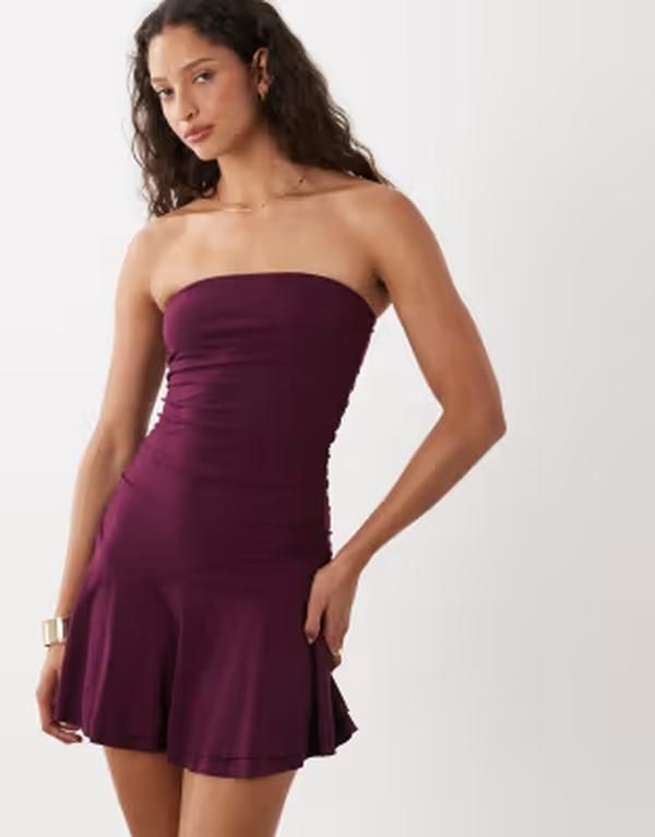 コットンオン レディース トップス ワンピース ミニ Cotton hold me tube mini dress in blackberry