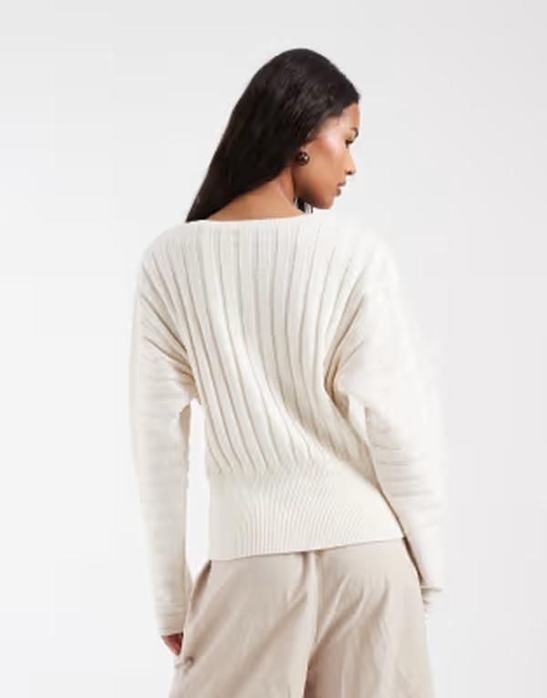 エイソス レディース アウター カーディガン プリーツ ASOS DESIGN cinched pleated cardigan in ecru Cream クリーム