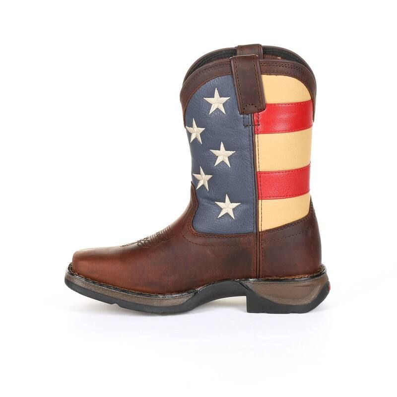 ドゥランゴ レディース シューズ ブーツ・レインブーツ Lil Rebel by Durango American Flag Toddler Western Boots Brown ブラウン