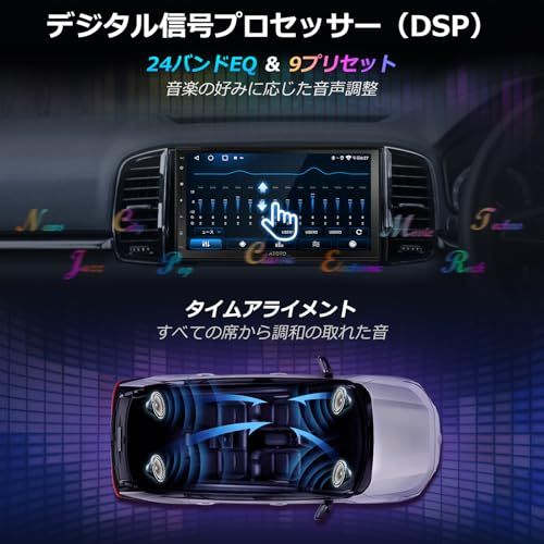 ATOTOZONE A5L Android 7インチディスプレイオーディオ、 アンドロイドナビ 2DIN、音声操作DriveChat AIアシスタント、TrackHU位置情報、Bluetooth画面自動ロック、ワイヤレスCarPlay Android AuJu