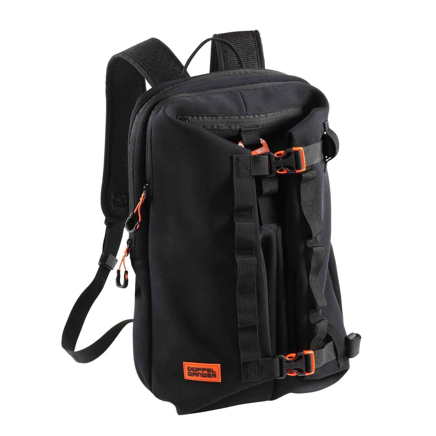 ドッペルギャンガー(DOPPELGANGER) モトバックパック メットイン 【バイク用クロロプレン素材バックパック】 容量28L ヘルメット収納可能 コンプレッションバックル付属 DBT608-BK ブラックJu ドッペルギャンガー(DOPPELGANGER) モトバックパック メットイン 【バイク用クロロプレン素材バックパック】 容量28L ヘルメット収納可能 コンプレッションバックル付属 DBT608-BK ブラックJu
