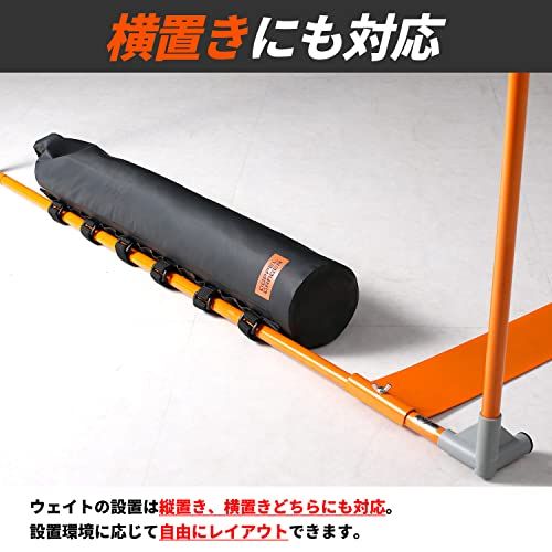 ドッペルギャンガー スリムサンドウェイト【バイクガレージ専用のサンド(砂)の錘】 2本セット 固定用ベルト、内袋付属 最大充填重量(1個あたり) 約13Kg DCC623-BK ブラック 直径12×H70 cmJu