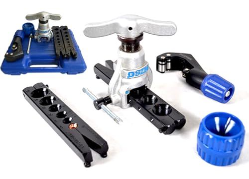 E-FINDS フレアツール フレアリングツールセット フレアリング加工 修繕 パイプ加工 フレアツールキット ラチェット式フレアツール 偏心式 チューブカッター バリ取りナイフ アルミニウム マイルド鋼 パイプ用 (1)Ju E-FINDS フレアツール フレアリングツールセット フレアリング加工 修繕 パイプ加工 フレアツールキット ラチェット式フレアツール 偏心式 チューブカッター バリ取りナイフ アルミニウム マイルド鋼 パイプ用 (1)Ju