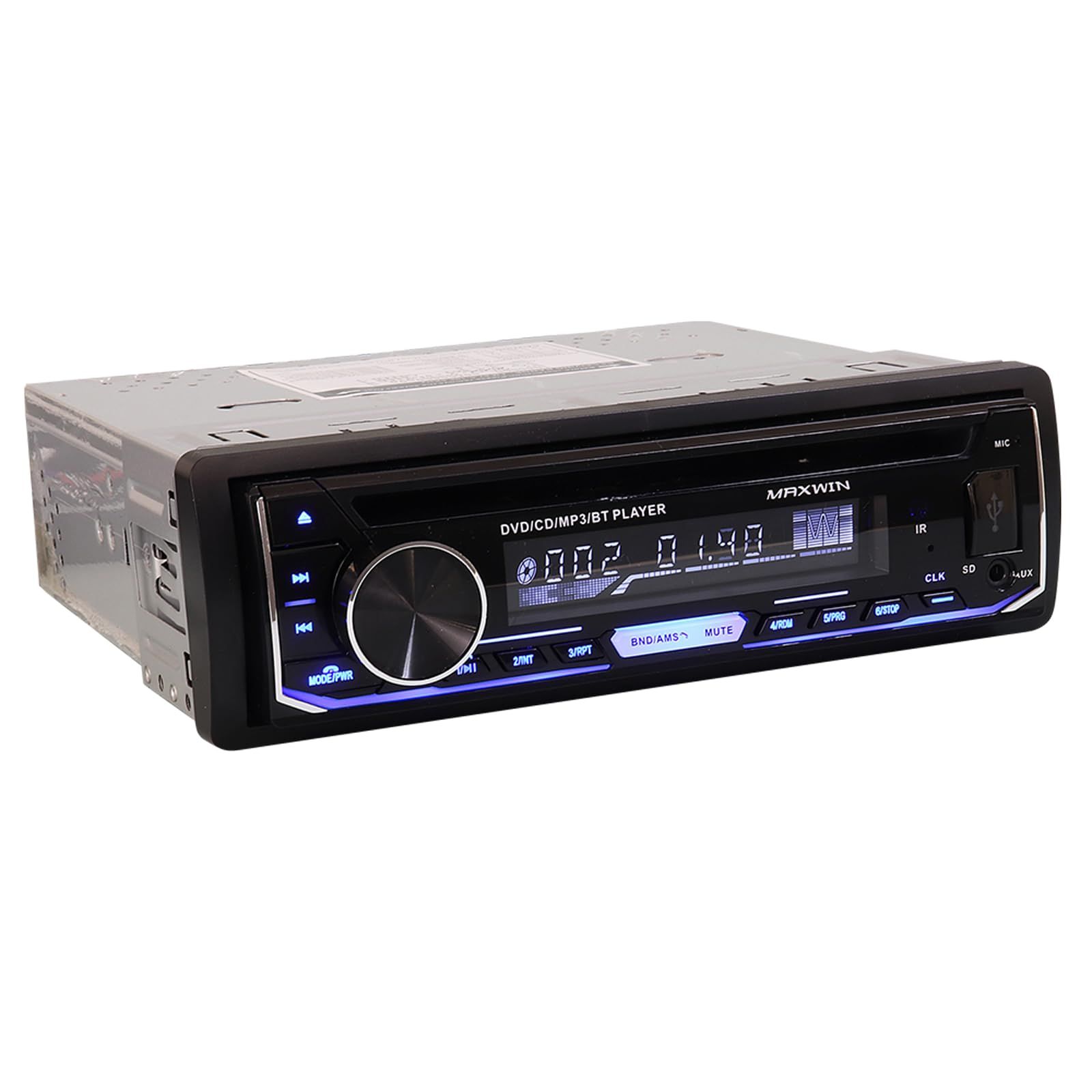 MAXWIN DVDプレーヤー 車載 1DIN オーディオ デッキ HDMI出力 Bluetooth ワイヤレス再生 音楽 DVD CD ラジオ AM ワイドFM USB microSD 12V対応 DVD309Ju