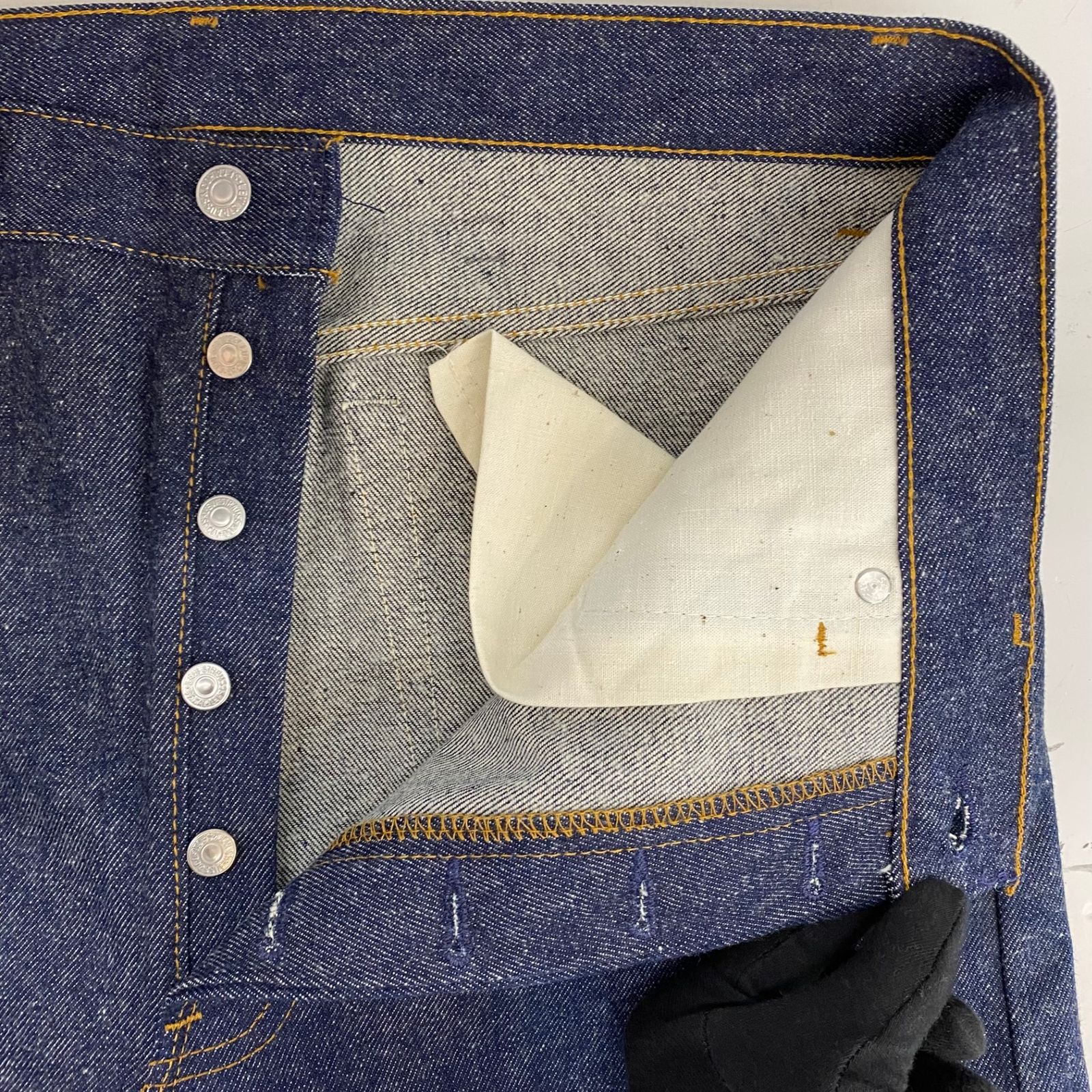 リーバイス Levi's 90's USA製 501xx 赤文字 ノンウォッシュ NOS 濃紺 デニム ブルー W35 L33サイズ 201MB-1525 VB