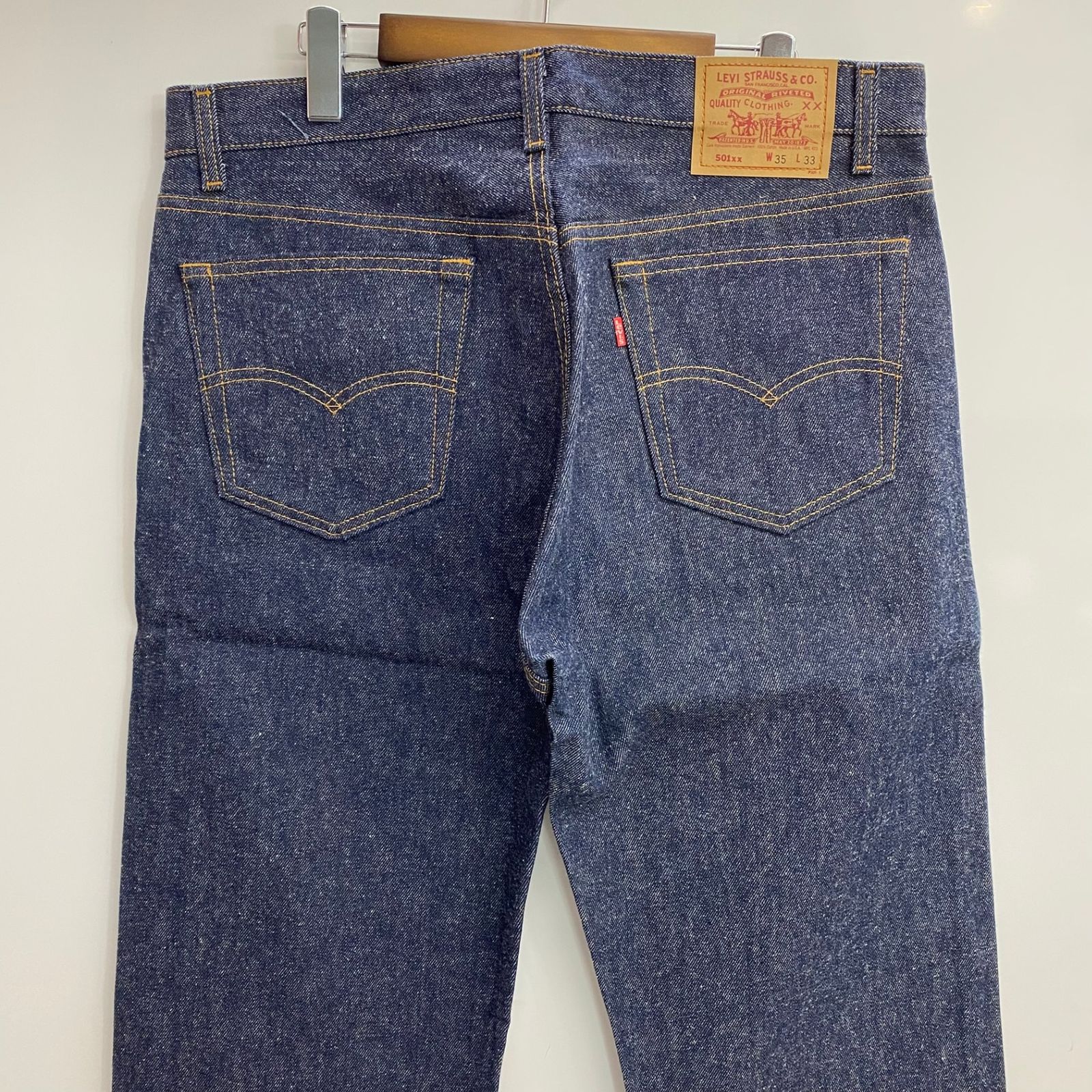 リーバイス Levi's 90's USA製 501xx 赤文字 ノンウォッシュ NOS 濃紺 デニム ブルー W35 L33サイズ 201MB-1525 VB