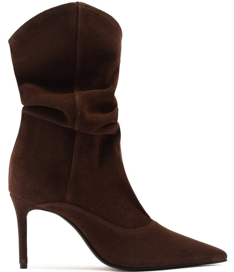 シュッツ レディース シューズ ブーツ・レインブーツ スエード Schutz Maryana Slouch Suede Pointed Toe Boots Root Brown ブラウン