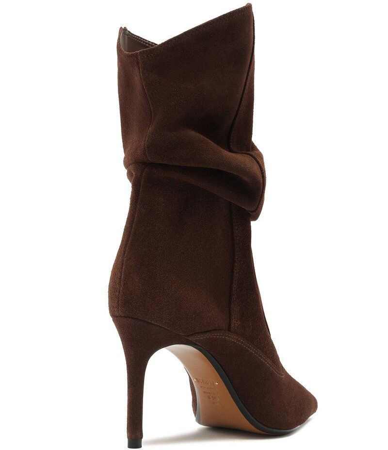 シュッツ レディース シューズ ブーツ・レインブーツ スエード Schutz Maryana Slouch Suede Pointed Toe Boots Root Brown ブラウン