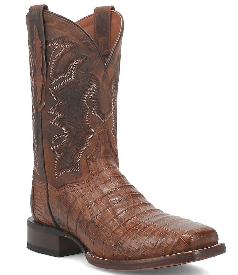 ダンポスト メンズ シューズ ブーツ・レインブーツ Dan Post Mens Kingsly 11 Caiman Square Toe Western Boots Bay ApacheChocola