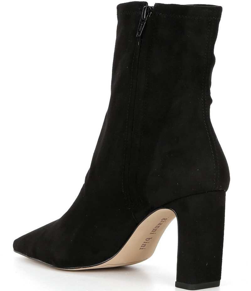 ジャンビニ レディース シューズ ブーツ・レインブーツ ヒール Gianni Bini Irvin Stretch Block Heel Booties Black ブラック