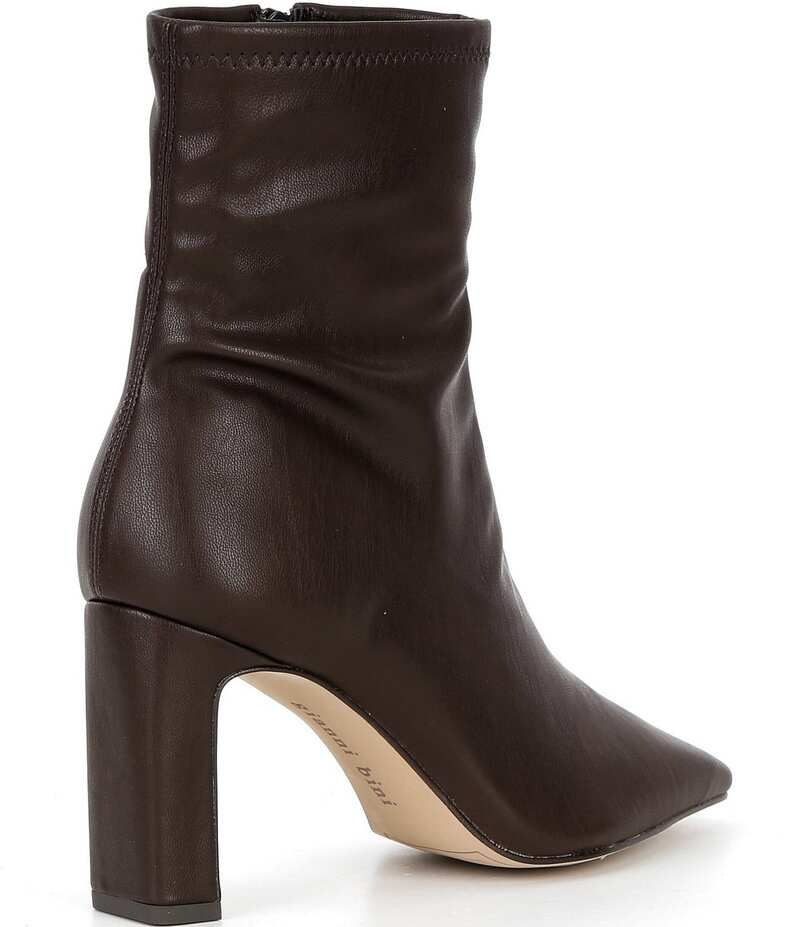 ジャンビニ レディース シューズ ブーツ・レインブーツ レザー フェイクレザー ヒール Gianni Bini Irvin Stretch Faux Leather Block Heel Bootie