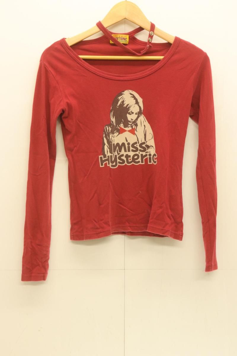 miss Hysteric 赤 長袖 Tシャツ 中古】 HYSTERIC GLAMOUR レディースロンT F MISS HYSTERIC チビT