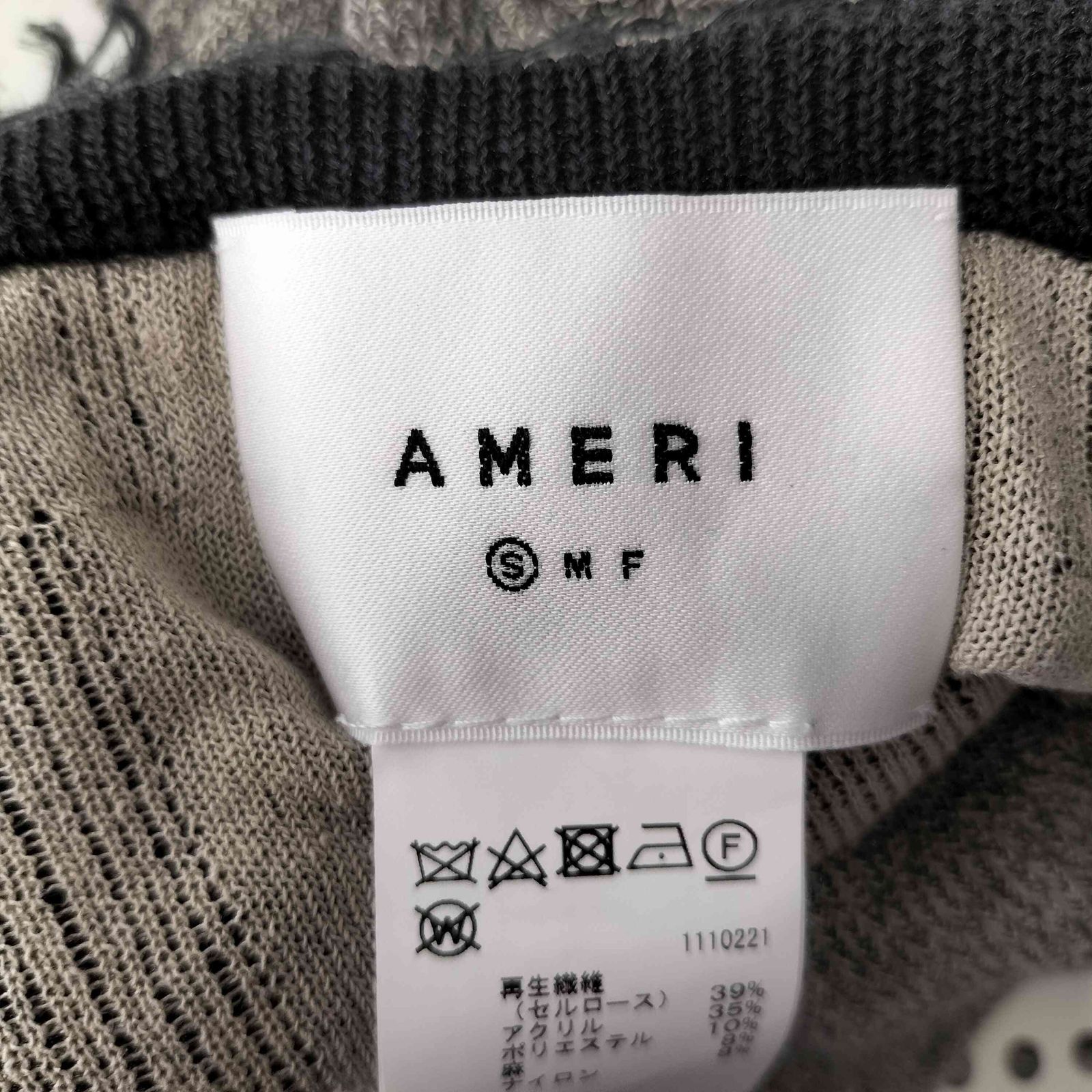 アメリ AMERI MANY WAY JACQUARD SHORT KNIT TOP レディース S