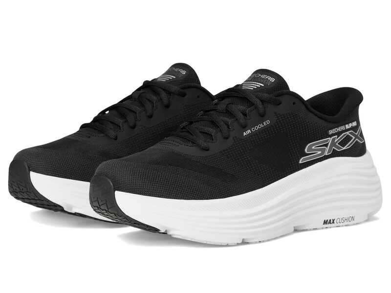 スケッチャーズ レディース シューズ スニーカー SKECHERS Max Cushioning Endeavour Hallandale Hands Free SlipIns BlackWhite