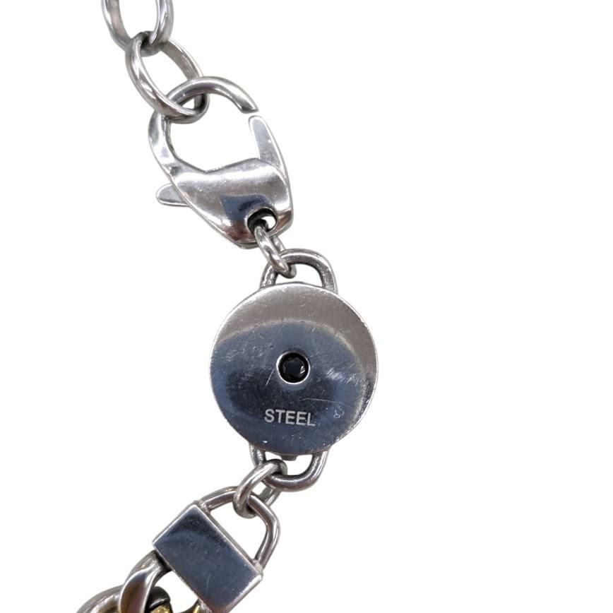 DIESEL ディーゼル チェーンネックレス シルバー ゴールド コンビ 