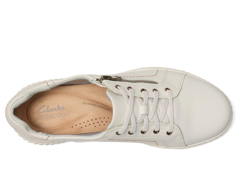クラークス レディース シューズ スニーカー Clarks Caroline Janna White Leather ホワイト