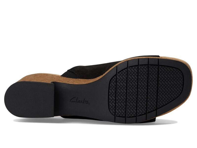 クラークス レディース シューズ ヒール Clarks Nerisa Vine Black Nubuck ブラック