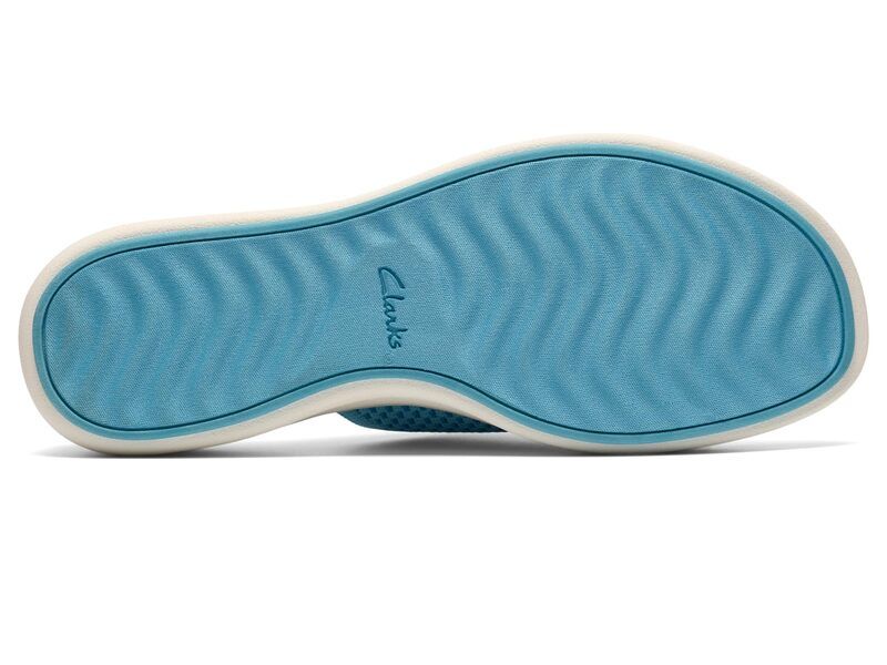 クラークス レディース シューズ ヒール Clarks Drift Faye Bright Blue Textile ブルー