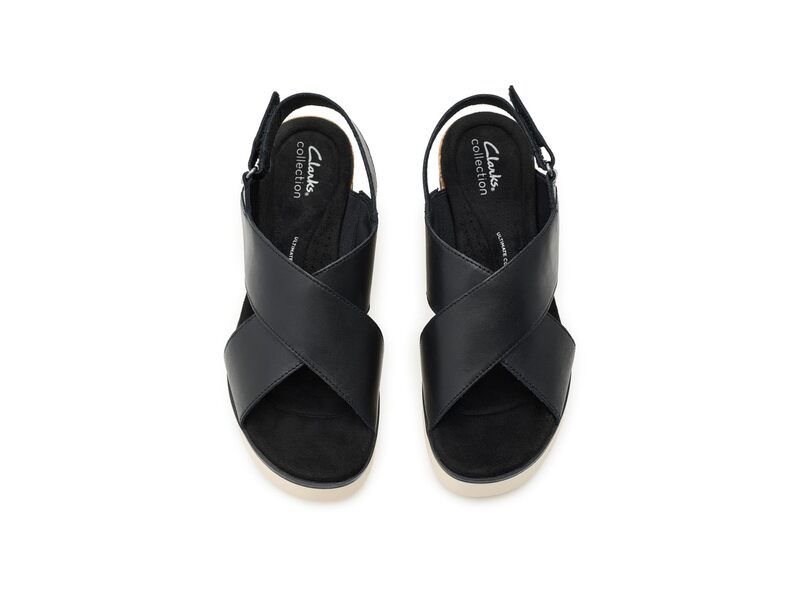 クラークス レディース シューズ ヒール Clarks Diaz Cross Black Leather ブラック クラークス レディース シューズ ヒール Clarks Diaz Cross Black Leather ブラック