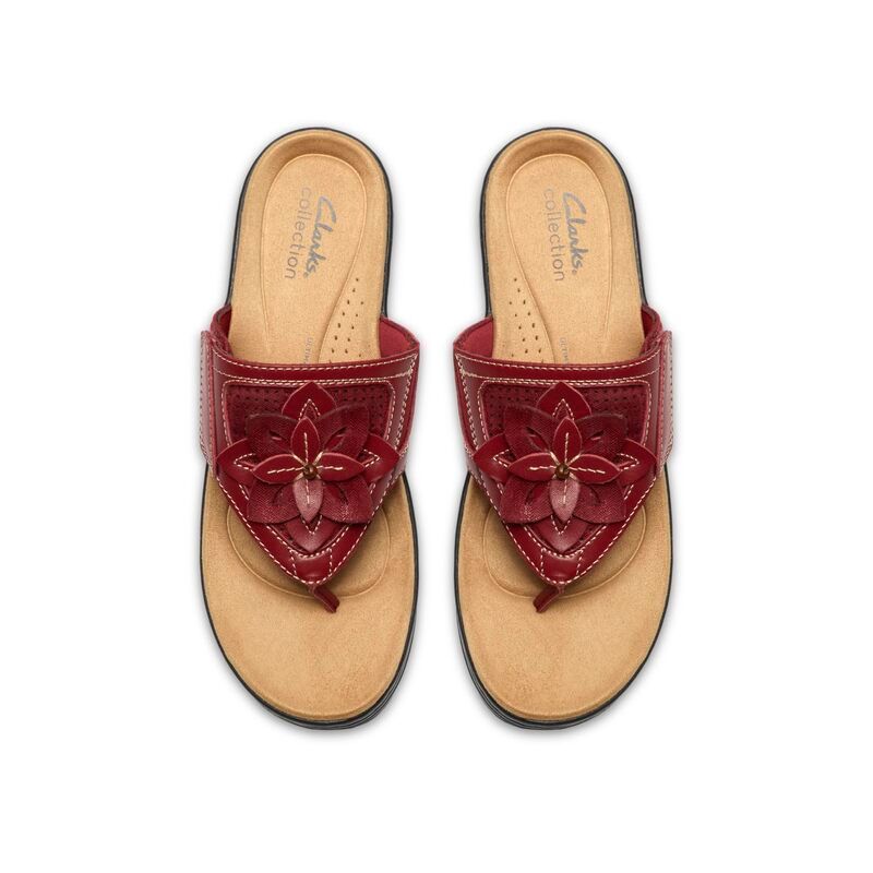 クラークス レディース シューズ ヒール Clarks Merliah 2 Kyla Red Combi Textile レッド