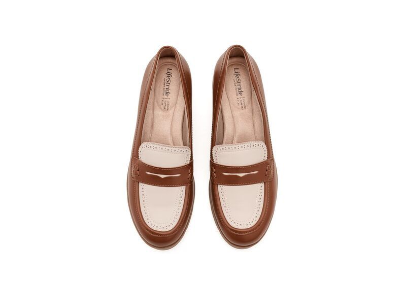 ライフストライド レディース シューズ スリッポン・ローファー Lifestride London3 LoaferMoc Shoes Tan Bone タン