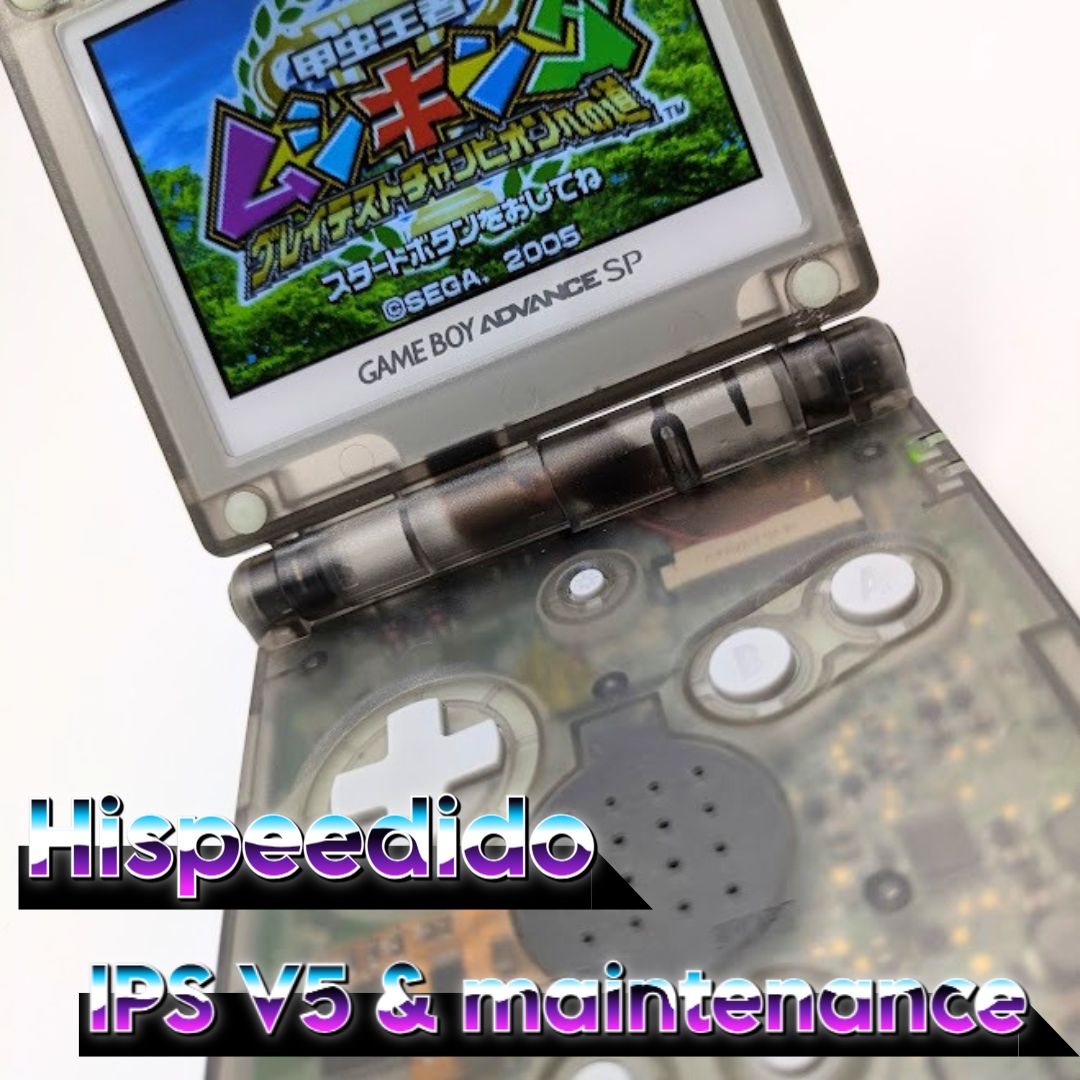 GAMEBOY ADVANSE(ゲームボーイアドバンス) SP　Hispeedio製IPS液晶　V5改造＆メンテナンス