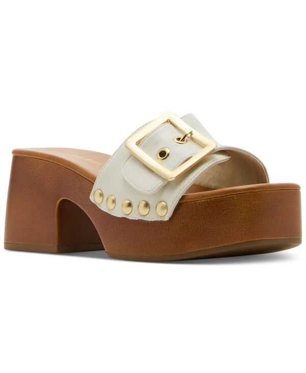 マッデンガール レディース シューズ サンダル プラットフォーム ヒール Madden Girl Womens Woodlandd Platform BlockHeel Sandals Bone