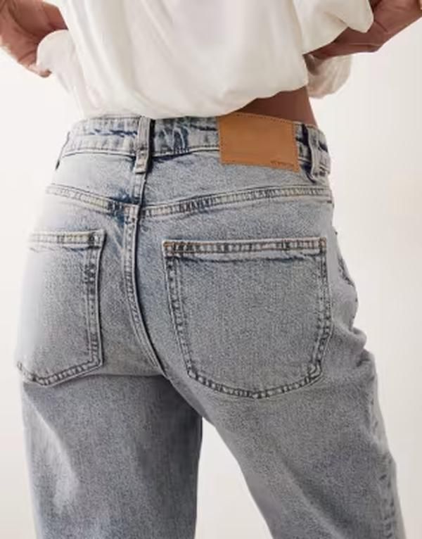 エイソス レディース ボトムス デニムパンツ ストレート アンクル ジーンズ ASOS DESIGN ankle grazer comfort stretch straight leg jeans i