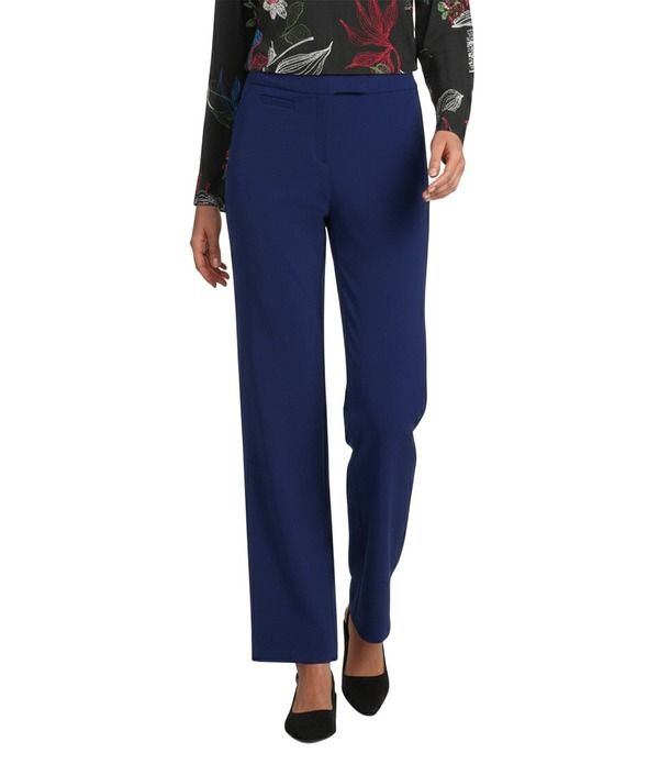 インベストメンツ レディース ボトムス カジュアルパンツ ストレート Investments 5TH AVE Fit Straight Leg Tummy Control Pants Blue Dep