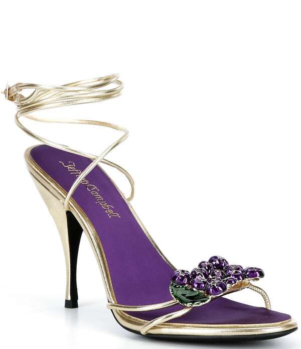 ジェフリー キャンベル レディース シューズ サンダル ラップワンピース トール アンクル Jeffrey Campbell Kleo Metallic Grape Ornament Ankle Wr