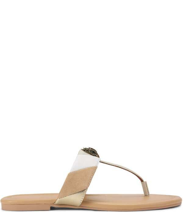 カートジェイガーロンドン レディース シューズ サンダル カラーブロック ロゴ Kurt Geiger London Kensington Colorblock Logo TBar Sandals G