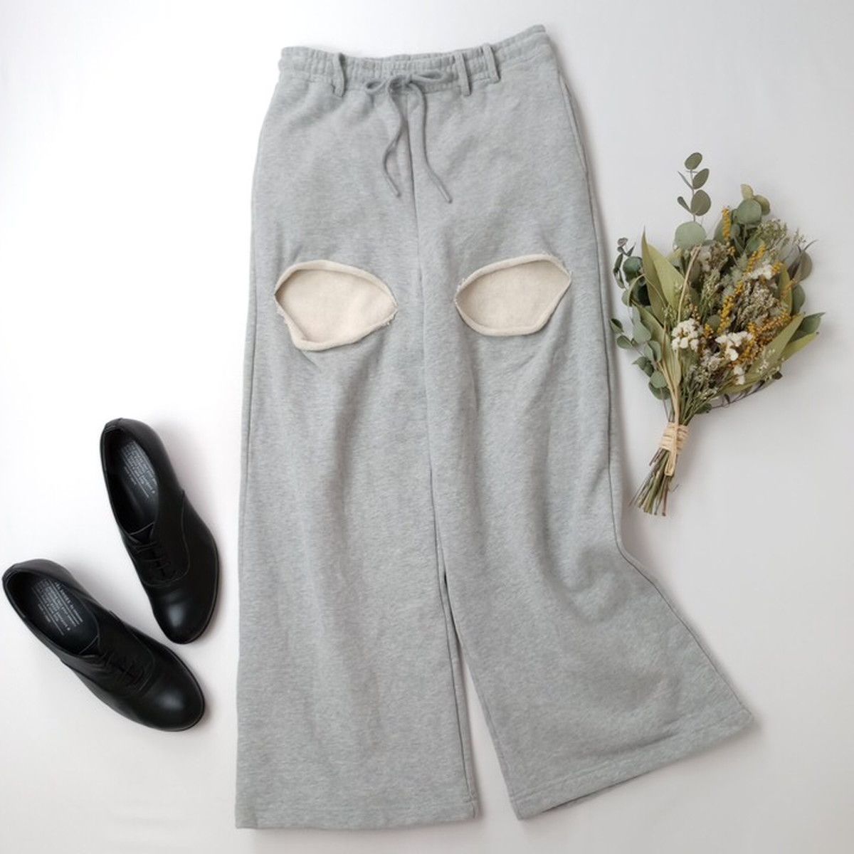 ROSY LUCE ロージールーチェ cut off warm sweat pants 裏起毛 カットオフ スウェットパンツ /26F
