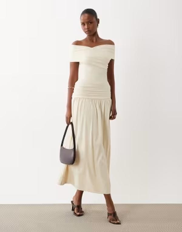ザ・フロリック レディース トップス ワンピース アシンメトリー ギャザー マキシ The Frolic exclusive slinky wrap asymmetric ruchedetailing
