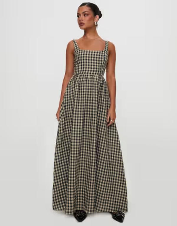 プリンセスポリー レディース トップス ワンピース ギンガムチェック マキシ ギンガム Princess Polly Cartmel seersucker square neck maxi dress