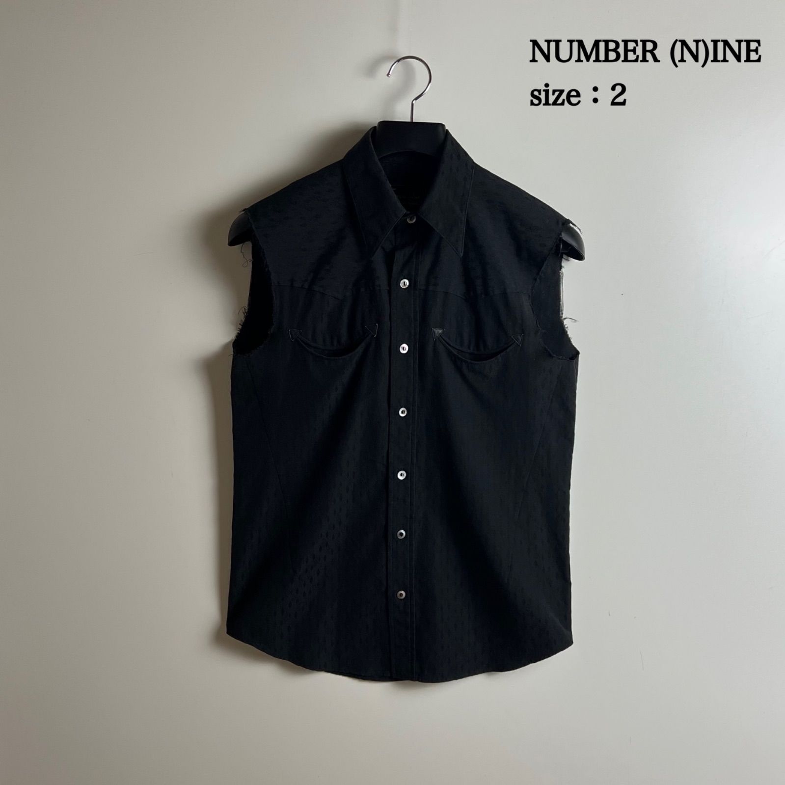 NUMBER (N)INE 04ss DREAM archive cutoff Western shirts 2 M ナンバーナイン ドリーム期 カットオフ ウエスタンシャツ ノースリーブ ベスト 本人期 レア