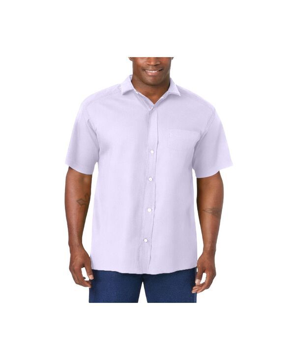 キングサイズ メンズ トップス シャツ オックスフォード トール 半袖 KingSize Big Tall ShortSleeve WrinkleFreeveryday Oxford Soft pur