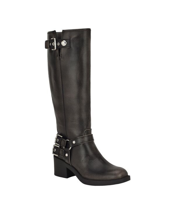 ゲス レディース シューズ ブーツ・レインブーツ GUESS Womens Matley Tumbled Buckle Harness Moto Boots Black ブラック