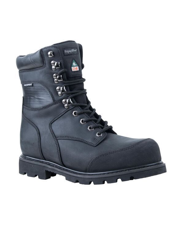 リフリジウェア メンズ シューズ ブーツ・レインブーツ レザー RefrigiWear Mens Platinum Leather Boot Black ブラック