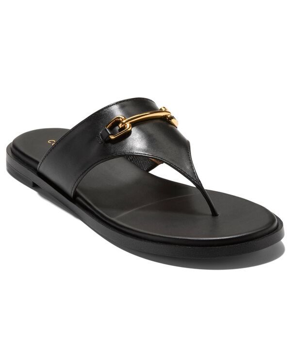 コールハーン レディース シューズ サンダル Cole Haan Womens Flynn Thong Sandals Black Leather ブラック