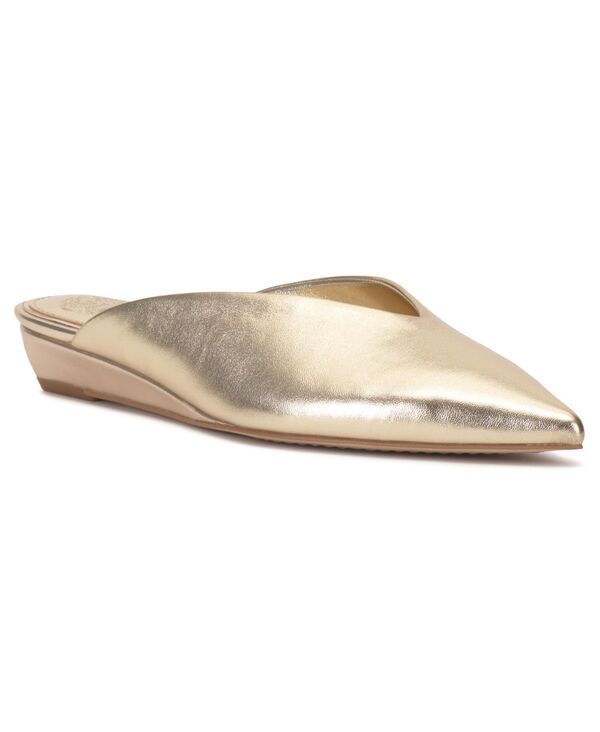 ヴィンスカムート レディース シューズ スリッポン・ローファー Vince Camuto Womens Vinia PointedToe SlipOn Flats Egyptian Gold Faux